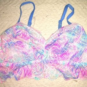 PINK lace bralette size medium